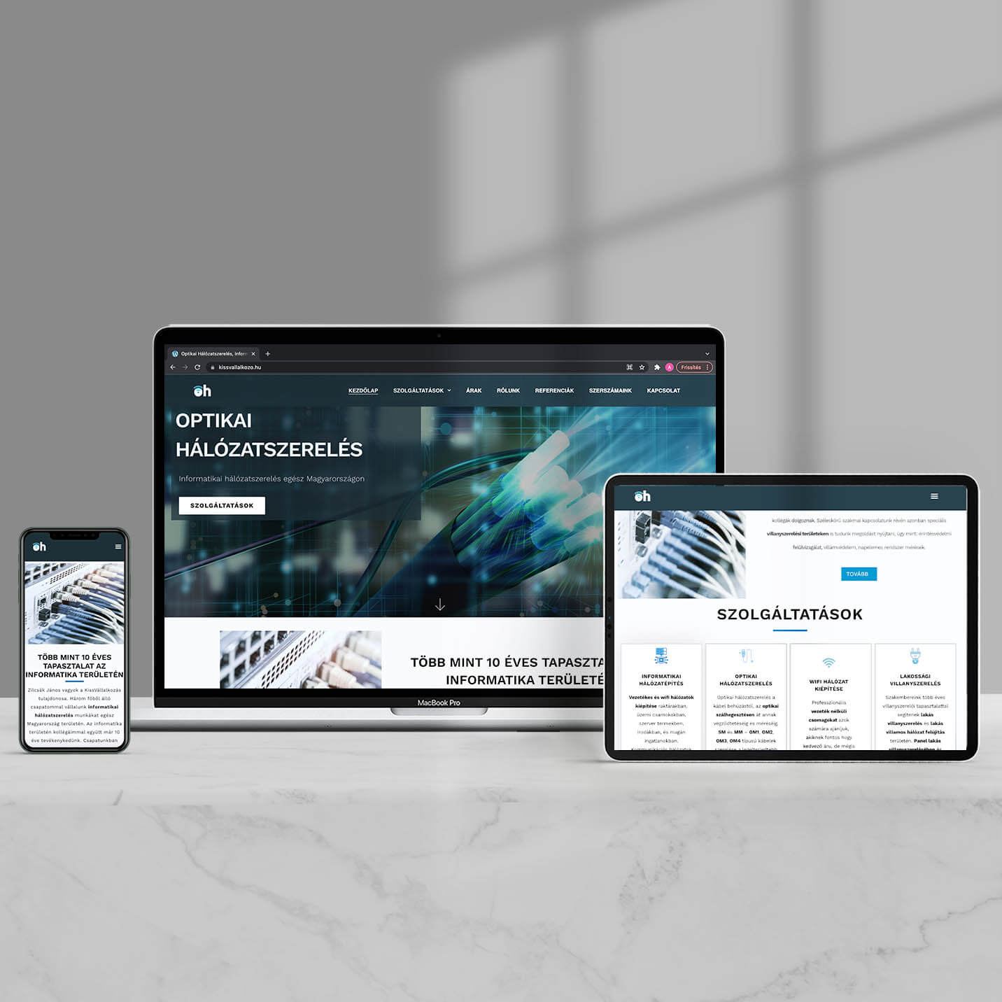céges weblap elkészítésének referenciája